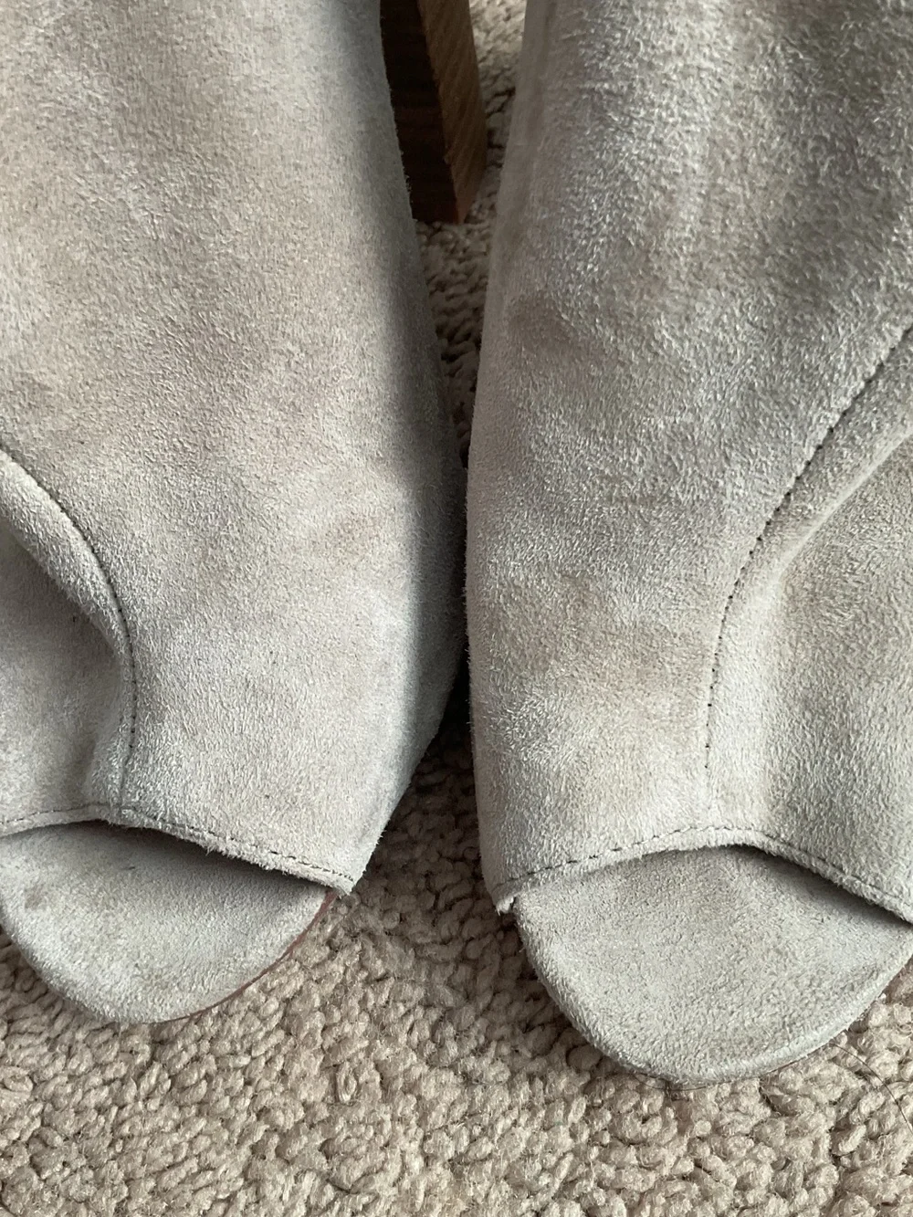 Chinese Laundry Women's Suede Peep-Toe Slouch Booties - Light Taupe